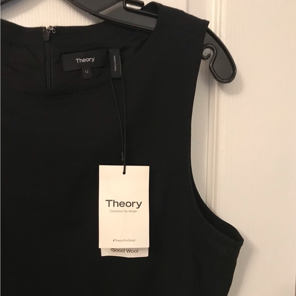 NWT Theory Black Sheath Dress. Classic LBD - Picture 7 of 14